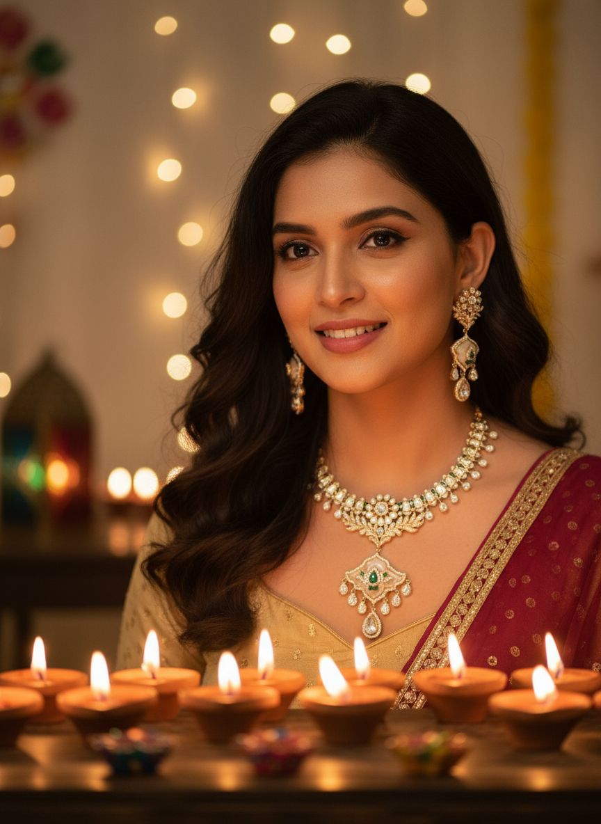 Padma Nikhar Kundan Necklace
