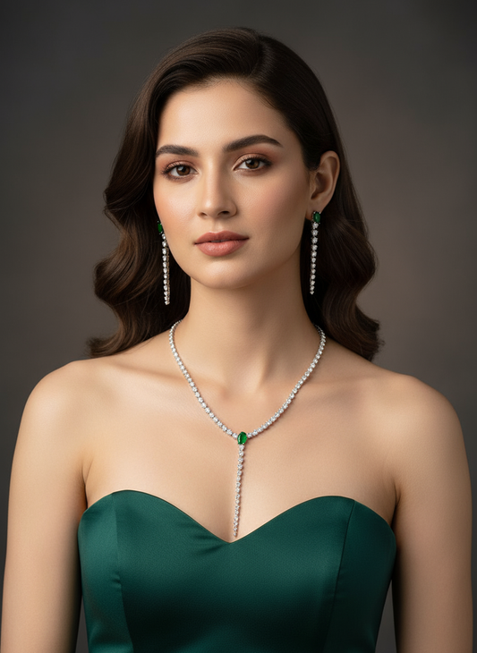 Aranya Prism Green Necklace
