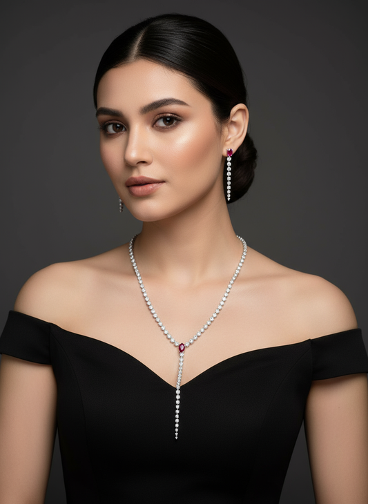 Aranya Prism Red Necklace