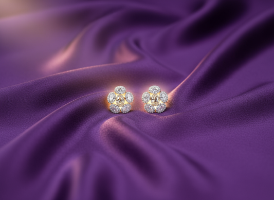 Floral Diamanté Studs