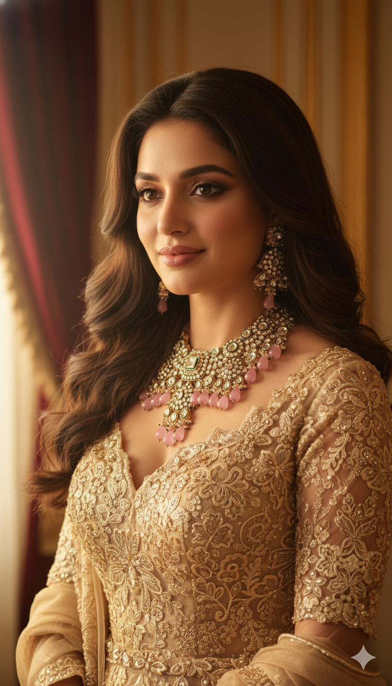 Aarika Blush Majesty Kundan Set