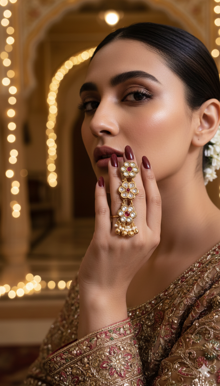 Suhani Polki Bloom Finger Ornament