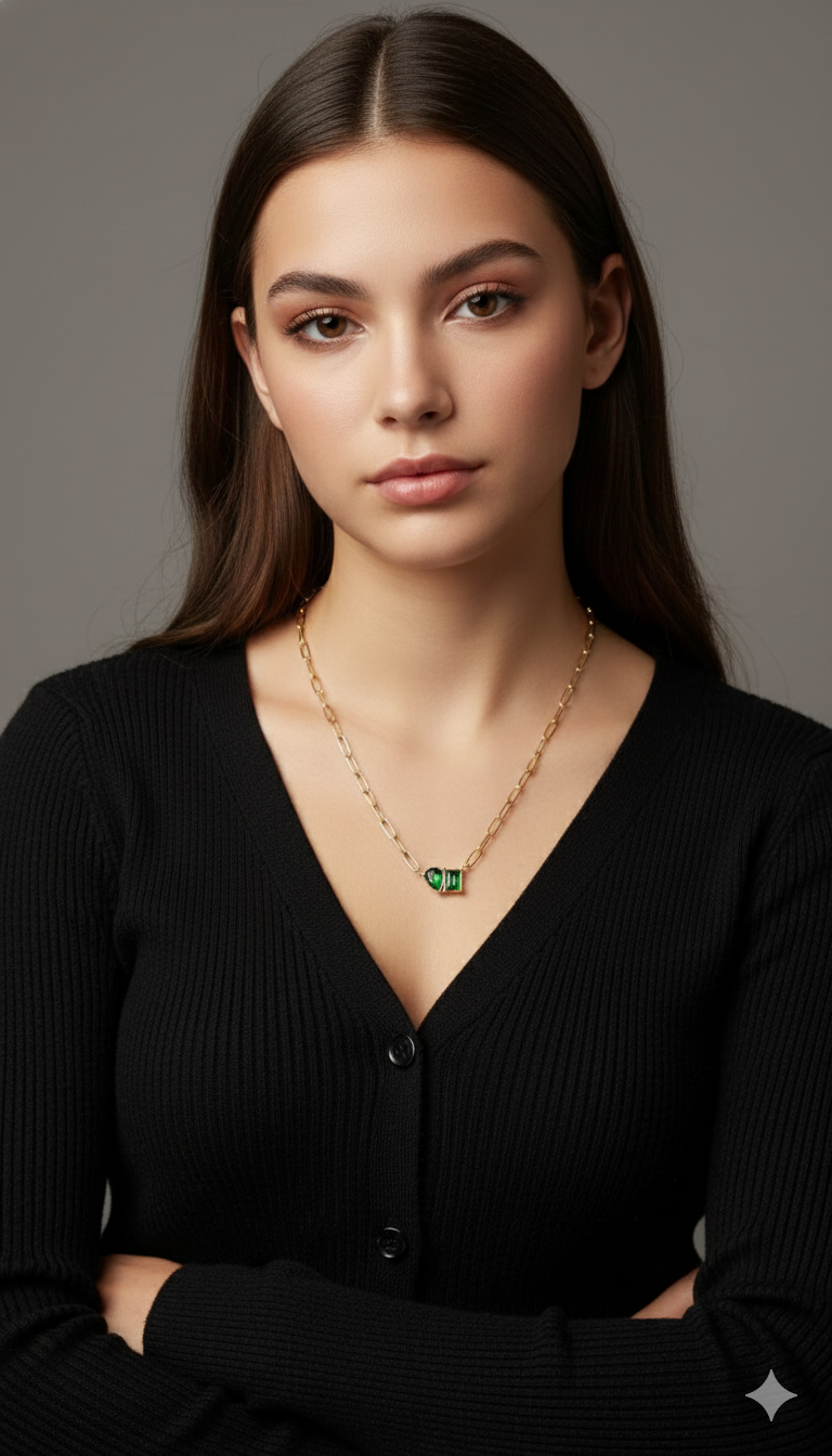 Heartangular Chain Necklace