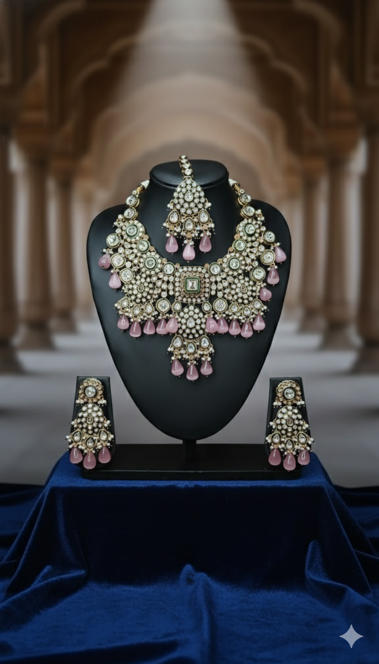 Aarika Blush Majesty Kundan Set