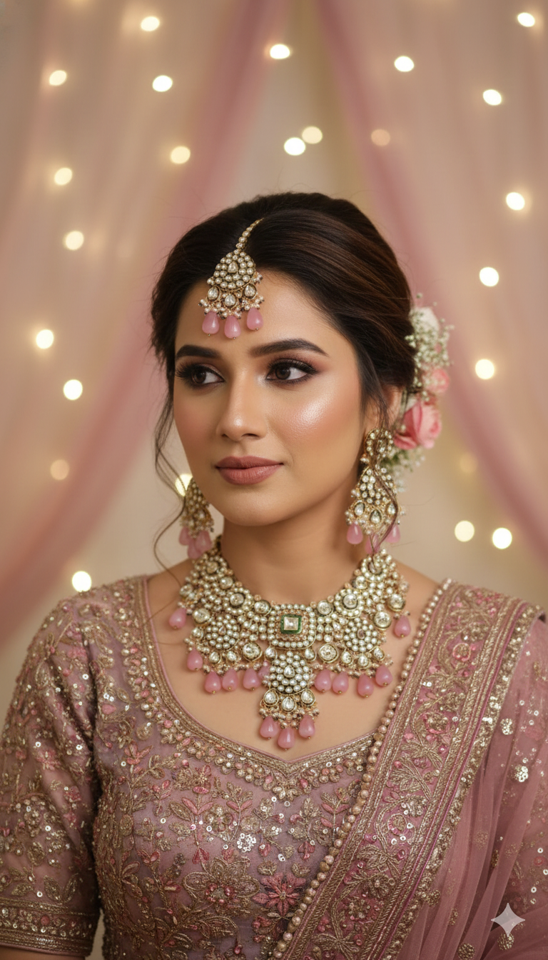 Aarika Blush Majesty Kundan Set
