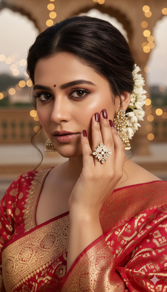 Polki Radiance Adjustable Ring