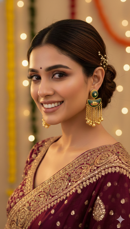 Noorvi Crescent Dangler Earrings