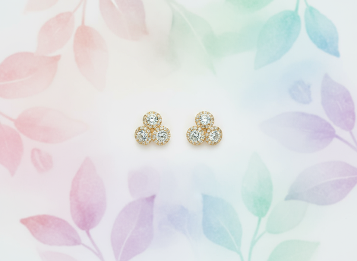 Rosé Trinity Studs