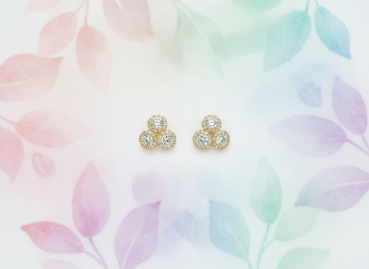 Rosé Trinity Studs