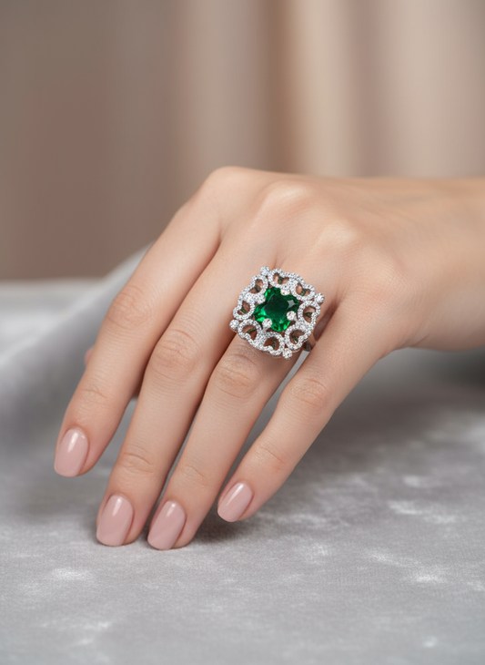 Ruhani Emerald ring