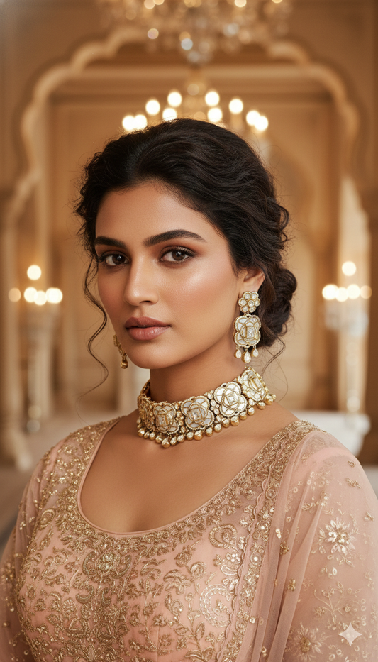 Victorian Queen Mother Of Pearl Choker